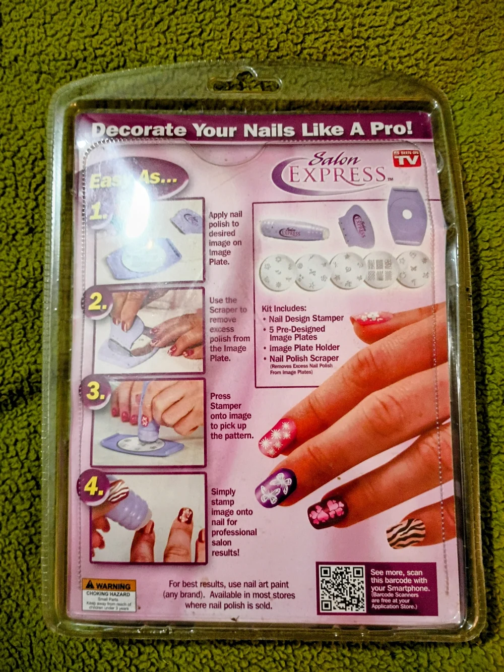 Express Nail Art Stamping Kit - Light Purple